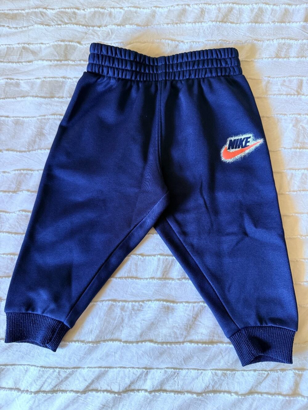 Nike Baby Toddler 18M Navy Blue Fleece Jogger Sweatpants Swoosh Logo